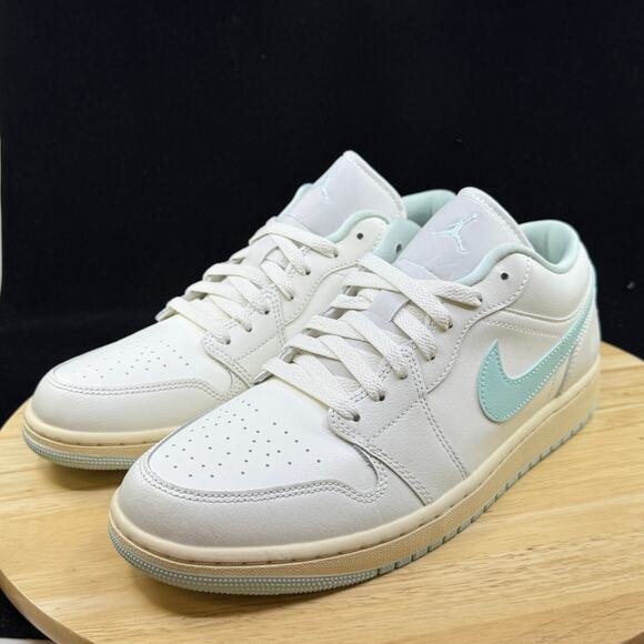 Nike Air Jordan 1 Low Shoes Sail Igloo DC0774-134 Women's Size 11.5/ 10 M NEW - Picture 2 of 8